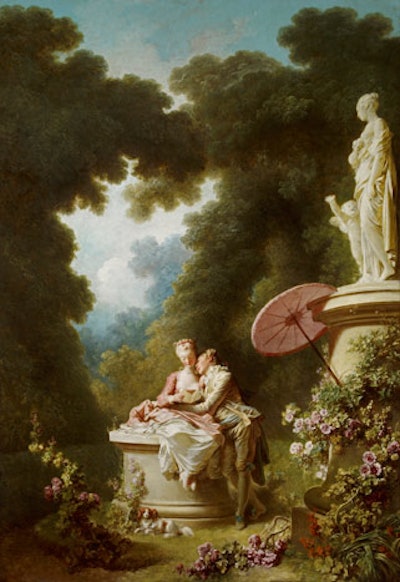 The Frick Collection's Les Liasions Dangereuse gala was inspired by this Fragonard panel series, 'The Passage of Love,' which hangs, where else, in the museum's Fragonard room.