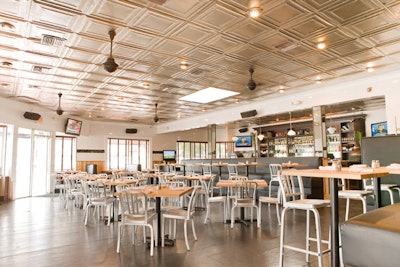 The 2,200-square-foot restaurant can seat 95 or hold as many as 150 for receptions.