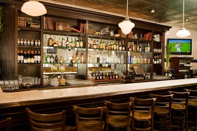 The bar has an extensive list of micro brews and cocktails made with fresh ingredients and homemade mixers.