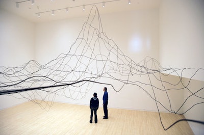 Water Line maps an underwater landmass reconfigured into a wire form.