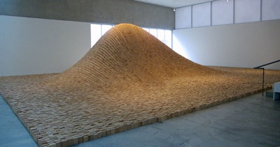 Constructed with 50,000 fir and hemlock boards, Lin's 2x4 Landscape emulates a wave.
