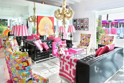 Decor included a Warhol and other artwork depicting Barbie.