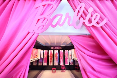Mattel hosted a 50th anniversary bash for the Barbie doll at a private beach house in Malibu.