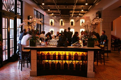 The bar can accommodate 50 for semiprivate events.