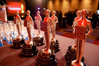 Event planners turned to R.S. Owens, the company that makes the Oscar statues, to produce the awards.