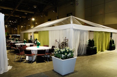 Artistic director Colomba Fuller created a pavilion where sponsors had a buffet dinner.