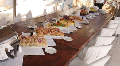 Nikki Beach catered a light lunch of paninis, fruit, salad, and desserts for 50 Nivea guests, including clients and spokeswoman Kristin Cavallari.