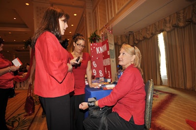 Blood pressure screenings were among the boutique village's heart healthy activities.