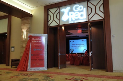 Guests retreated to the ballroom adjacent to the Go Red Boutique Village for the luncheon.