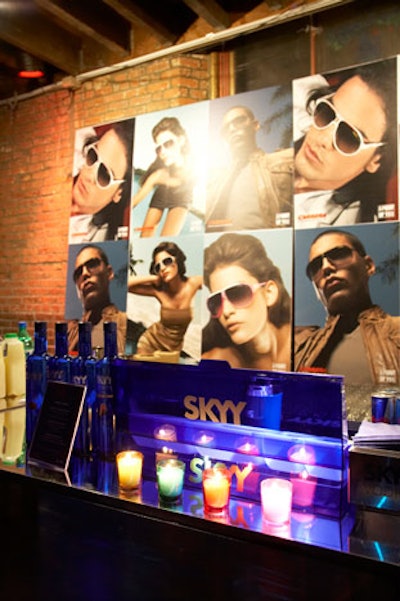 Skyy Vodka sponsored the party's four bars, all of which had a menu of signature cocktails designed for the event.