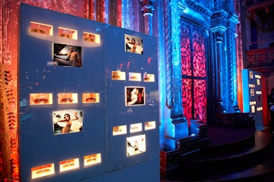 Each side of the stage had its own display of glasses and Carrera's new advertising images.