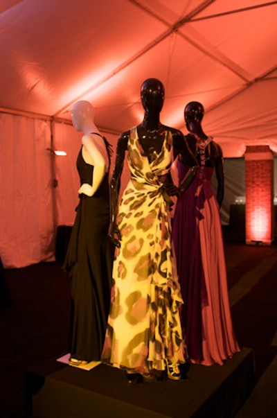 Lobby mannequins spotlighted Museum of the City of New York sponsor Versace.