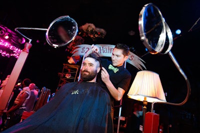 For a $20 fee that benefited the theater, guests could get a haircut from a stylist from local salon Art and Science.