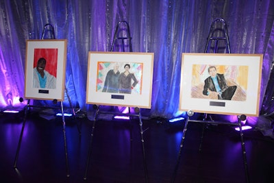 Art created by Rush children was included in the night's auction items.
