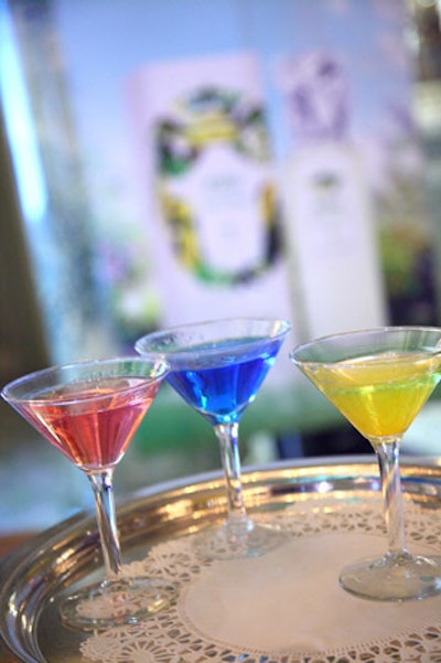 Bartenders poured martinis with flavor notes from the fragrances.