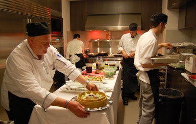 Chef Neal Noble and the team from Noble Culinary Creations Catering prepared a selection of Asian-inspired hors d'oeuvres for the event.
