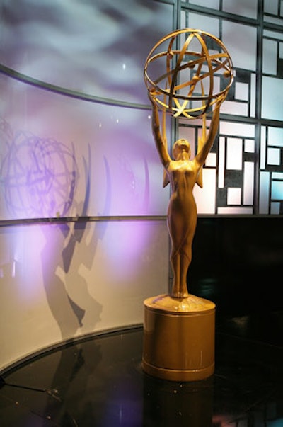 A large Emmy statue decked the stage.