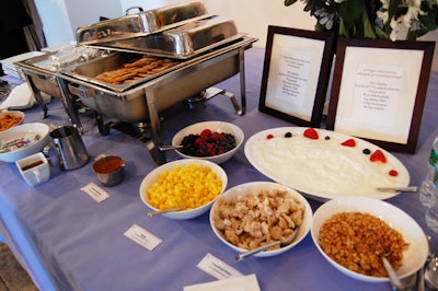 A buffet of foods made from Dr. Ian Smith's healthy recipes provided breakfast.