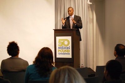 Dr. Ian Smith spoke briefly about the obesity epidemic in America and the importance of the private sector's support for efforts like the 50 Million Pound Challenge.