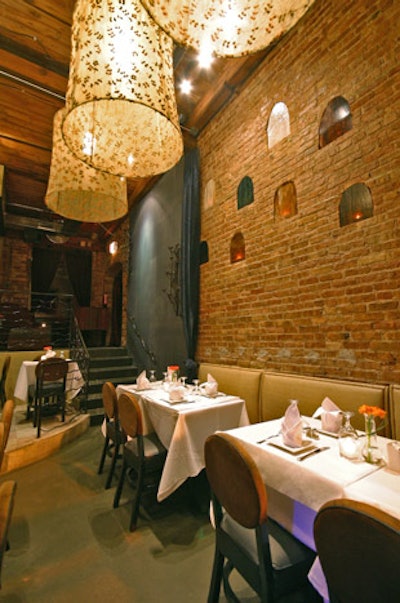 At Thalia Spice Asian Fusion Bistro and Bar, lanterns and candlelit alcoves decorate the 26-seat Spice room.