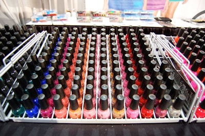 Nail polish companies displayed their latest colors.