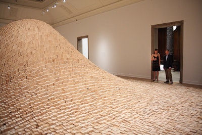 Guests toured the museum's special exhibition of works by architect Maya Lin.