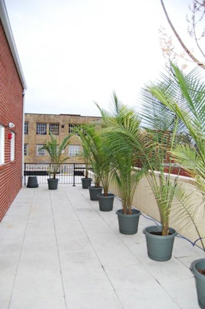 A 733-square-foot terrace provides outdoor space.