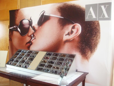 Armani Exchange set up a sunglasses station in its penthouse gifting suite.
