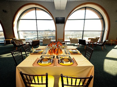 Just above the Jackie Robinson Rotunda is the Caesars Club, which holds as many as 900 people.