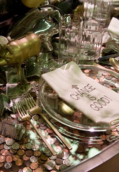 Invited guests and the public could give money directly to Diffa through donation slots in Brad Ford's tabletop.