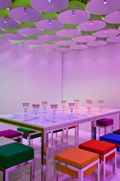 David Rockwell changed the color of his space with remote-control LED lights.