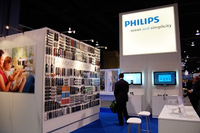 Philips Home Control kept it simple, focusing on one wall that displayed its remote controls.