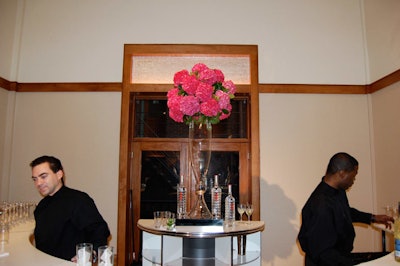 Yes vodka hosted the open bar, where bartenders prepared specialty pomegranate martinis.