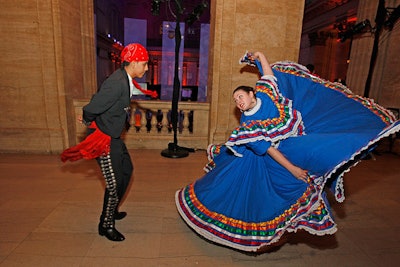 Dancers from Wheeling High School performed a traditional Mexican dance.