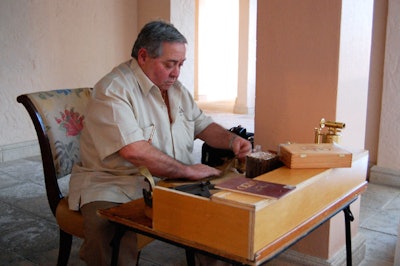 Oliva Cigars provided hand-rolled cigars on the terrace.