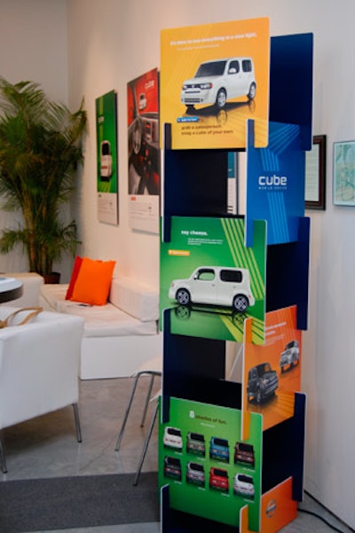 Cube signage decorated the seminar area of the gallery.