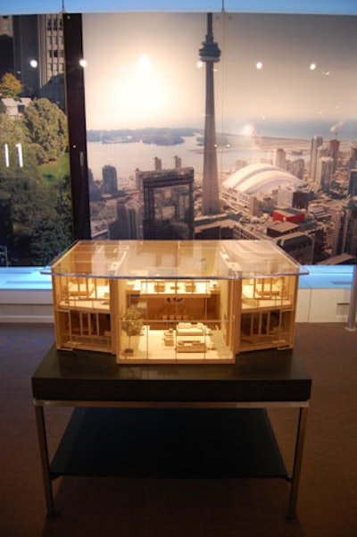 Models of the various suites fill the Shangri-La presentation centre.