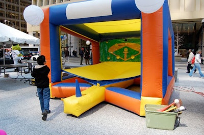 Record a Hit Entertainment provided inflatable batting cages.