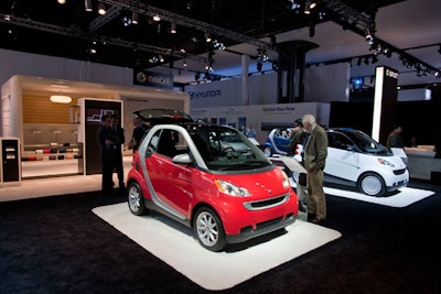 As more and more consumers look to smaller, more energy efficient automobiles, subcompacts like the Smart Car are more commonplace at the show.
