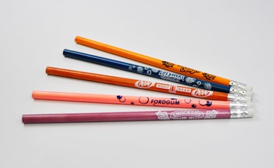 These scented pencils from ePromos can be branded with a company name or logo