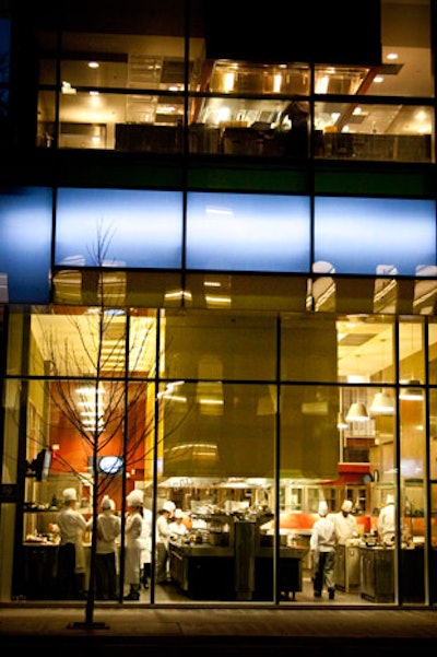 Students prepared a selection of hors d'oeuvres in the kitchen at George Brown Chef School on Adelaide Street East.