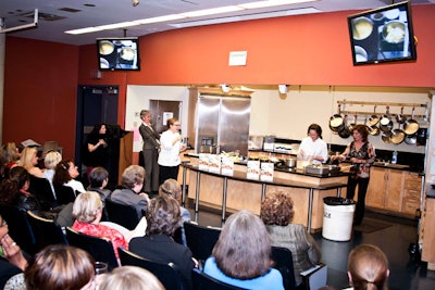 Equality Day co-chairs Donna Dooher and Sonja Smits conducted a cooking demonstration.