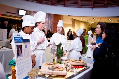 Christine Walker of the George Brown Chef School prepared a mushroom and cheese galette topped with slices of pan-seared duck breast.