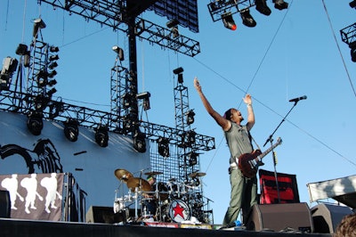 Michael Franti and Spearhead performed on the main stage on Saturday.