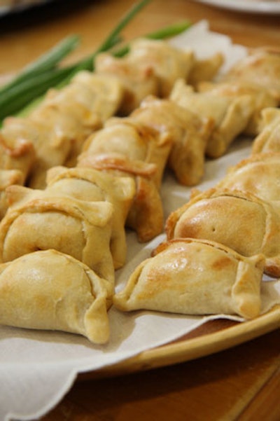 Embassy chef Sonia Salcedeo made empanadas filled with shrimp, sea urchin, and seaweed.