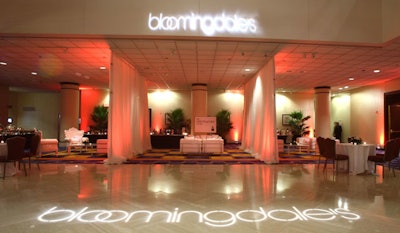 Bloomingdale's supplied the furniture for its sponsored lounge.