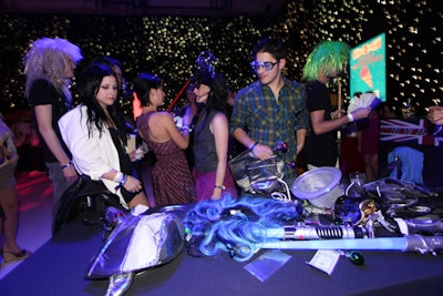 At T-Mobile's party, Polite in Public set up a space theme—props included—at its photo station.