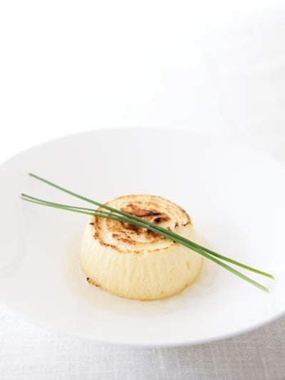 Vegetarian Entrée Scrimp: Twice-baked Parmesan soufflé with Parmesan cream sauce, $22 per person, from Tastings