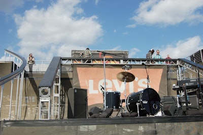 Brooklyn-based indie rockers Matt and Kim performed on a stage built into the course.