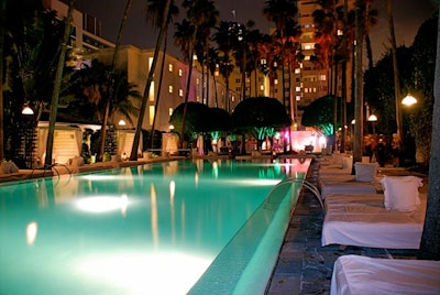 Gen Art staged the event in the Delano's orchard, between the back of the hotel and the pool.